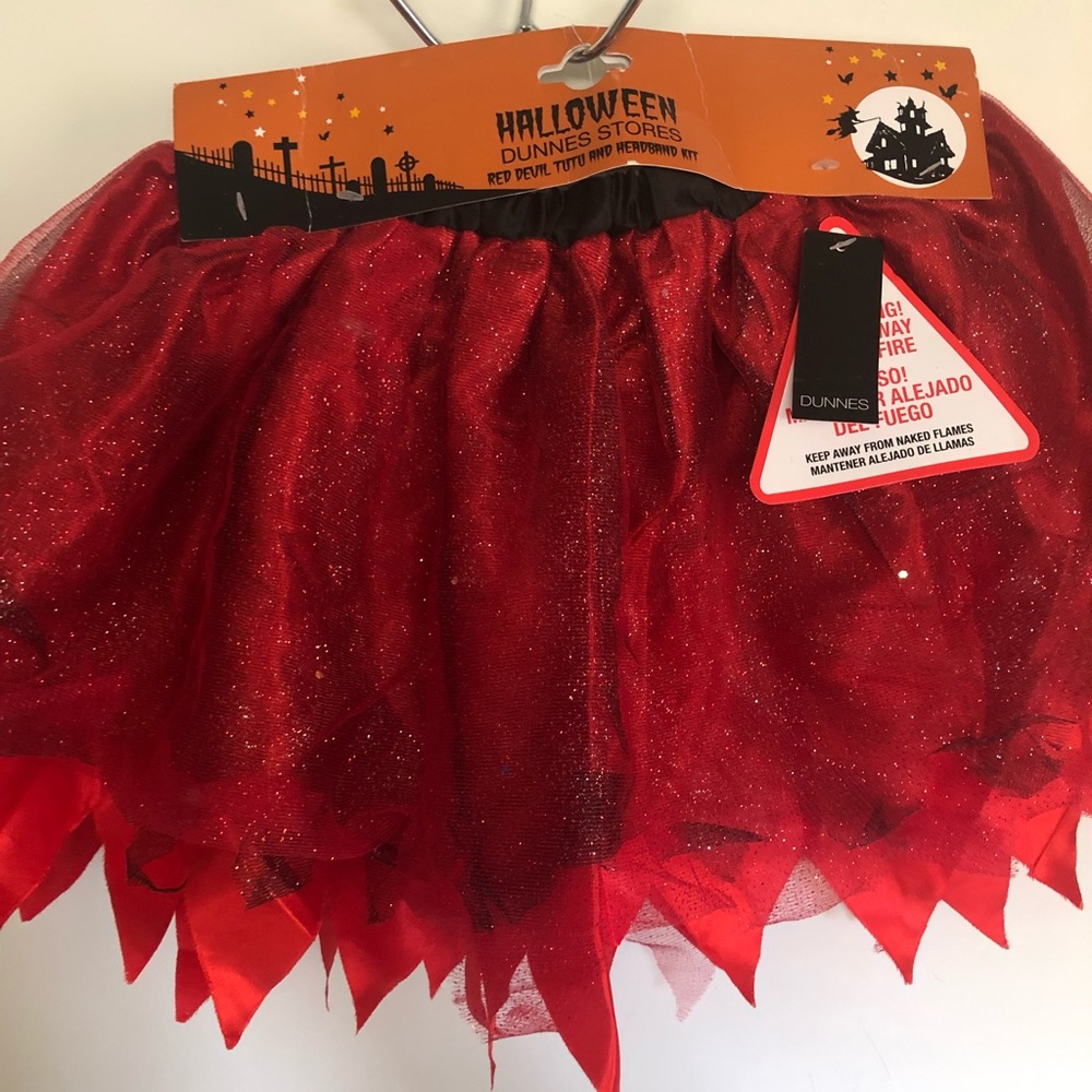 Girl’s Halloween Costume Little Devil Tutu and Headband